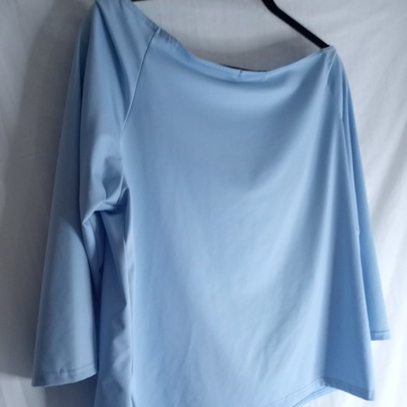 Womens 1X Yonique Blue Sky Shirt - Picture 10 of 12
